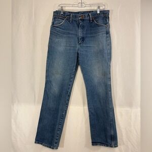 Wrangler Men 34x32 Blue Collar Work Denim Imperfections